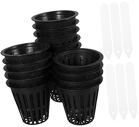 Mipcase 1set Mesh Per Vasi Per Idroponiche Con Etichette Per Per Coltivazione Sostenibile e Idrico
