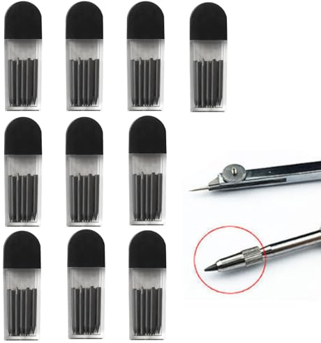 100 Stück 2B Zirkelminen,Grundschule Zirkel Mine Senza Calibro Rotondo 2mm Durchmesser,Zirkelersatzminen,Zirkel Ersatzminen 2cm Lang Minen für Mathematische Zeichnungserstellung Holzbearbeitungsmarker