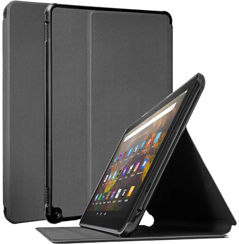 TOKILO Fire HD 10 Tablet-Hülle, TOKILO weiche Lederhülle, verstellbarer Ständer, automatische Wake-/Sleep-Hülle für das brandneue Kindle Fire HD 10/10 Plus/Kids Edition Tablet der 11. Generation, 2021