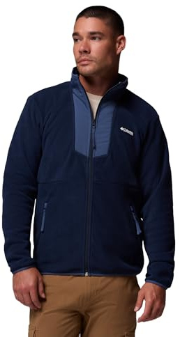 Columbia Pile da uomo Sequoia Grove Full Zip, Collegiate Navy/Dark Mtn, X-Small