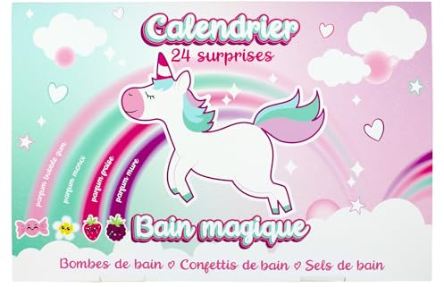 French Tendance - Bombe de Bain Moussant 24 Surprises - Relaxation - Bien-Etre - Pour Jeune Famille - Parfum : Buble Gum - Monoï - Fraise - Mure - Ambiance Aromatherapie - 1 kg