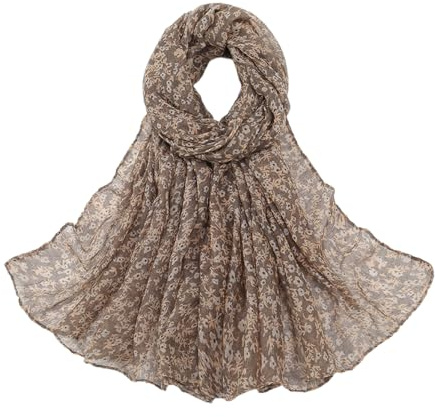 AYNKH 1 PCS Women's Scarf, Damen Licht Schal, Schals für Frauen, Slim gedruckt Schal, Women's Gift Scarves Birthday