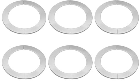 sourcing map 6 bridas divididas de pared de 4.49 pulgadas (114 mm) de acero inoxidable, redondas, autoadhesivas, para techo, baño, cocina, inodoro