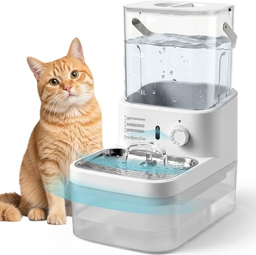 Katzenbrunnen, Trinkbrunnen für Katzen, Trennung von Frisch und Abwasser
