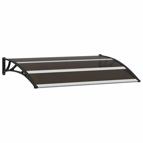 HFXHIJXQ - Toldo negro (120 x 75 cm, placas de policarbonato resistentes a la intemperie, material resistente para uso en exteriores, protección contra la lluvia que ahorra espacio para balcones