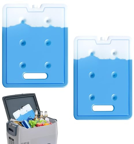 Isolerad kylsten, 3–4 ord, 2-delad kylare med handtag, återanvändbar plastfrys, bärbar arktisk låda, konstant kylning för resor