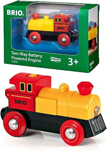 BRIO World Two Way Battery Powered Engine Train for Kids Age 3 Years Up - Compatible with all BRIO Railway Sets & Accessories