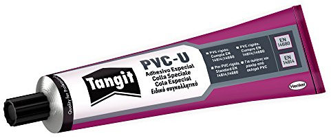TANGIT PVC-U, Adesivo idraulico, Colla PVC per tubature, Colla impermeabile trasparente per esterni per l'incollaggio di sistemi di tubazioni a pressione e non, 1 Tubo da 125 g