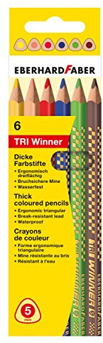 Eberhard Faber 518406 - Buntstift TRI Winner, 6er Etui