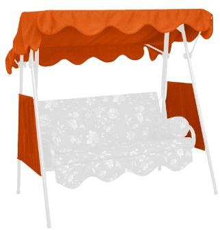 Angerer Freizeitmöbel GmbH Hollywoodschaukel Sonnendach - passend für viele 2-Sitzer Hollywoodschaukeln - Schaukeldach Made in Germany (PE Terracotta, 150 x 120 cm)