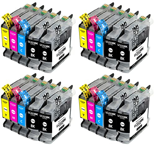 Supply Guy 20 Druckerpatronen kompatibel mit Brother LC223 LC-223XL LC-225 LC-227 mit Chip und Füllstandsanzeige für MFC-J5320DW MFC-J5620DW MFC-J480DW DCP-J4120DW DCP-J562DW und weitere