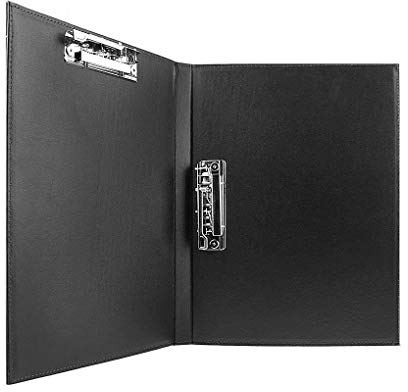 A4 Klemmbrettmappe Klemmbrett Konferenzmappe Kassenblockmappe Schreibmappe Schreibplatte mit 2 Klemme aus Metall