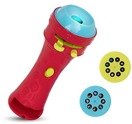 B. toys Projektor Taschenlampe Kinder Rot – Lernspielzeug mit Planeten und lustigen Aliens – Galaxy Diashow Spielzeug und Einschlafhilfe für Mädchen und Jungen ab 4 Jahre