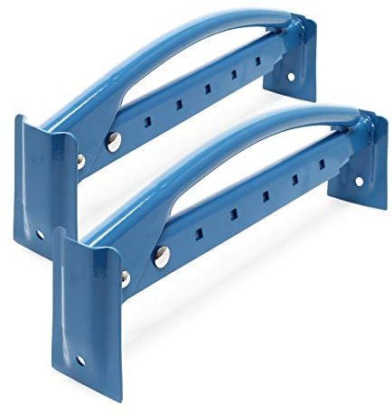 Wiltec 2x Ziegelzange 425-700 mm verstellbar, Steinheber aus Stahl, Klinkerträger Steinzange Steingreifer für Ziegel, Klinker und Steine