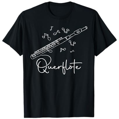 Querflöte One-Line Design für Flötisten T-Shirt