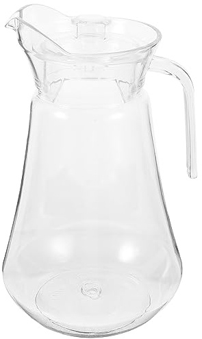 Cabilock Caraffa in vetro – Jug. – Caraffa per succhi d'acqua, caraffa per succhi di frutta, per frigorifero, caraffa per vino e latte, 2 l, con coperchio