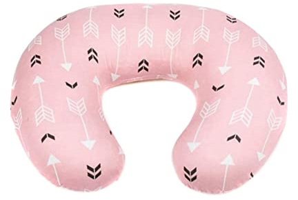 Uposao Funda de almohada de lactancia para bebé, recién nacido, en forma de U, funda de cojín elástica reemplazable para bebés recién nacidos, alimentación para bebés y niñas, 55 x 40 cm