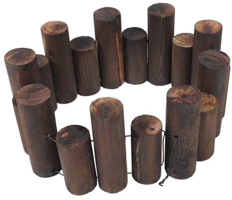 DIKACA Verkohlter Zaun Landschaftszäune Hofbegrenzungszaun Gartenzäune Aus Holz Baumzaun Lattenzaun Holzzaun Für Den Außenbereich Kleiner Hundezaun Abschneiden Karbonisiertes Holz Hölzern