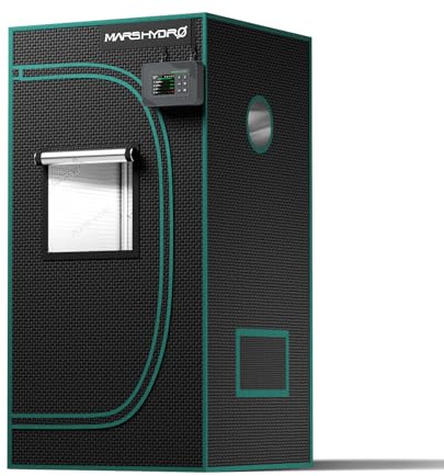 MARS HYDRO Tienda de cultivo reflectante (60 x 60 x 120 cm, hidropónica, bandeja extraíble, para plantas y espacios de crecimiento)