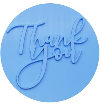 Thank You Embosser Stamp Cookie Stamp Thank You Fondant Stamp for Fondant Baking Icing Cookies Cupcake Cake Stamps Decoration, Cookie Embosser for Icing