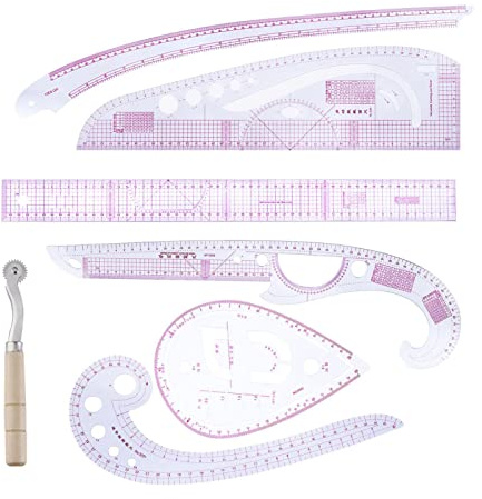 Nählineal - Nählineale und Kurven, multifunktionales französisches Kurvenlineal Nähset | Grading Lineal Kit mit hochpräzisen klaren Linien, vielseitiges Nählehre Pack für Schneiderei