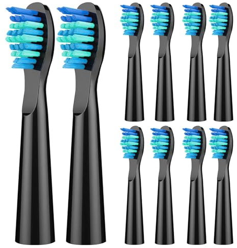 Testine di ricambio per spazzolino elettrico Bitvae D2, testine di ricambio per spazzolino elettrico Bitvae Daily D2, confezione da 10