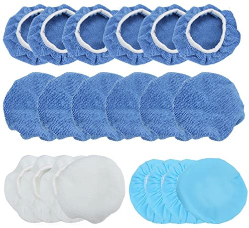 NDNCZDHC 20 Stück 6 Zoll Auto Polierpad Polieren Polieren Motorhaube Set Mikrofaser für Autos Motorräder Schiffe