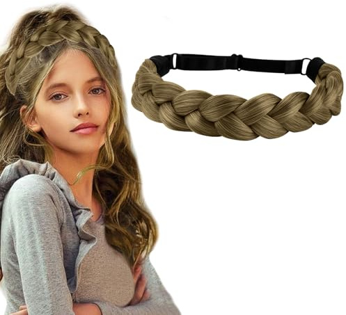 3 Stränge Synthetisches Haar Geflochtenes Stirnband, Elastisches Stretch Haarteil Für Frauen-Mädchen-Schönheits-Zusatz, Hochzeit Vintage