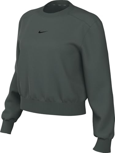 Nike Dri-Fit One French Terry Crew Neck Sweatshirt For Women, Vintage Green/Black, FB5125-338, L