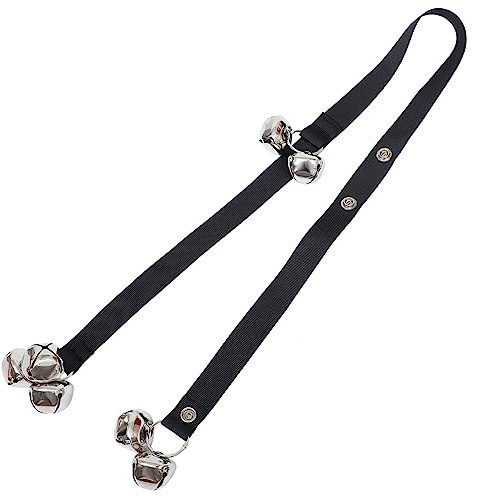 Sosoport Campanello di Allarme per Animali Domestici Corda Campanello Portatile per Animali Domestici Elegante E Robusto 7 Campanelli Neri