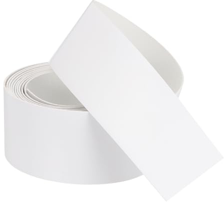 sourcing map Cinta de borde blanco de 10 pies x 2-5/32 pulgadas, cinta de chapa prepegada flexible de madera contrachapada con adhesivo termofusible para restauración de muebles