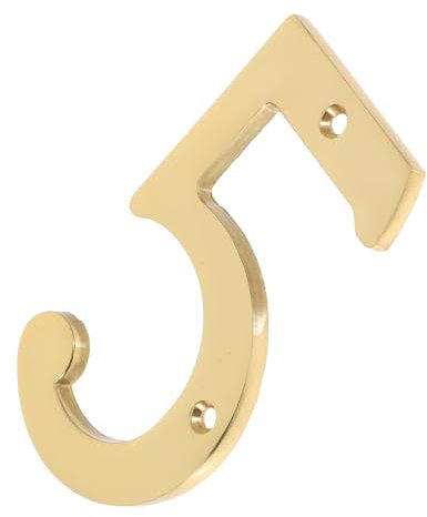 Holibanna Brass House Number Door Vintage Address Signage for Home Offices Mailbox Street Use Material Brass for Front Door