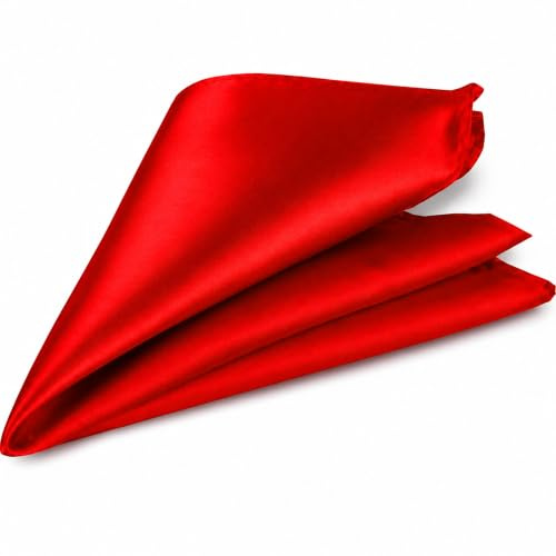 Event Decor Shop Red Pocket Square for Men Formal Suit Plain Hanky