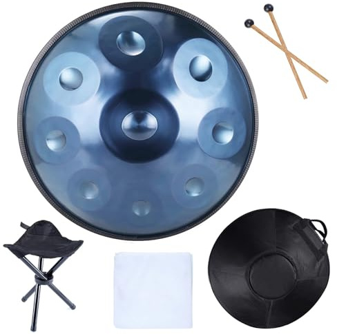 Handpan Schlagzeug Instrument mit Tasche und Stativ für professionelle Audioproduktion und Entspannung