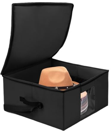 Générique Hutschachtel, Schutzhülle für Cowboy-Hut, Tragegriffe, platzsparende Aufbewahrungsbox für Hüte, Haus, Urlaub