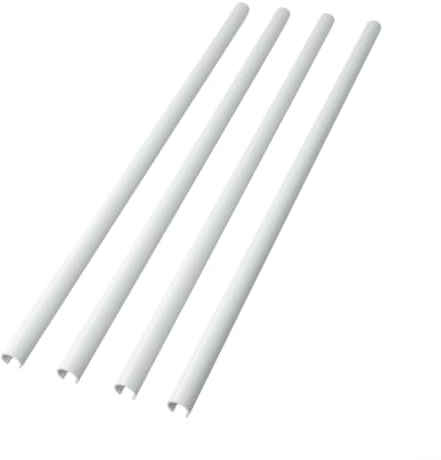 HaloModora Radiator Pipe Covers Set of 4 15mm Black White Chrome 200mm 300mm 500mm Adjustable Cut to Size No Pipe Removal Required(White-500mm)