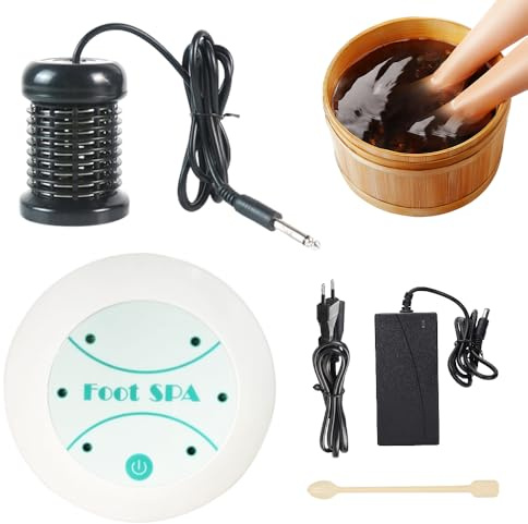 Jonisk fotspa, HOVCEH bärbar fotspa med elektrolys för avgiftning, hydromassage för fötter för kroppsavgiftning