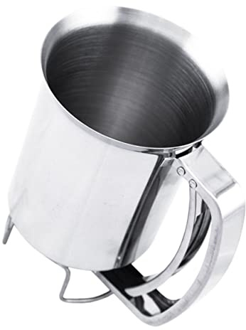 NOLITOY Teigspender mit Praktischem Ausgießer für Pfannkuchen und Waffeln Edelstahl und Robustem Design für Einfaches Backen in Küche