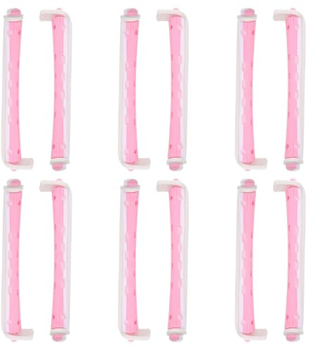 Bigoudis Permanents 12 Pièces en PP pour Femmes, Légers | Usage Maison et Voyage, Design Simple et Délicat, Effet de Bouclage Net, Résistants et Peu Déformables