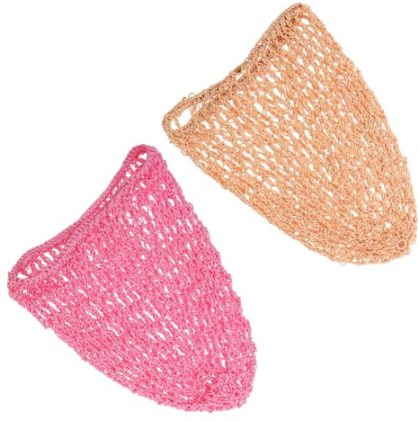 ifundom 2 Stück Gehäkelte Haarnetze für Damen Elastische Schlafhaube mit Mesh Design zum Schutz Langer Haare
