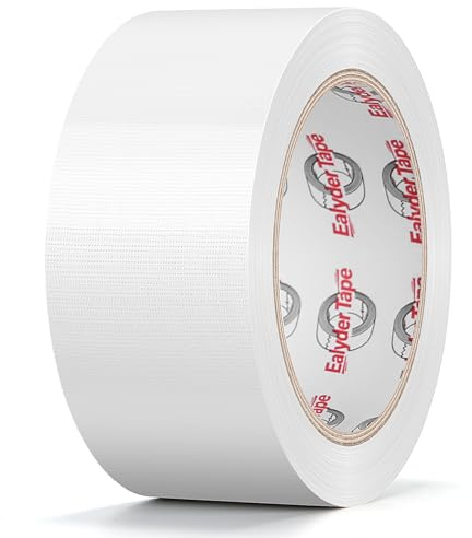 Ealyder Tape Professional Heavy-Duty Duct Tape 2 Inches x 30 Yards, Waterproof Cloth Gaffer Tape for Indoor/Outdoor Use, Repairs, Bundling, Sealing & DIY, 1 Roll - White