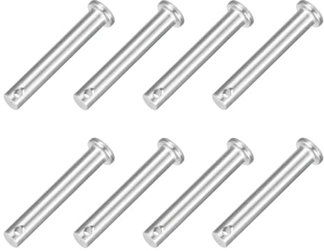 QUARKZMAN 8Stk M8 X 50mm Einloch Gabelstifte 304 Edelstahl Flachkopf Gabelstifte Hitch Pin Für Anhängerkupplung Mechanikerreparatur Möbelmontage Industrieequipment