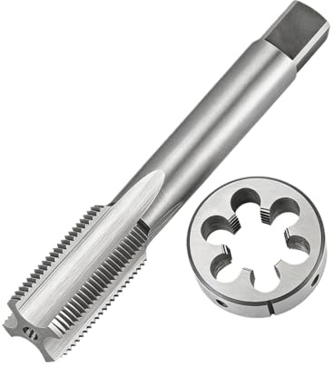 Juego de machos y matrices métricos M30, macho de roscar for máquina HSS métrico de paso de 1-3,5 mm con troquel redondo for acero, hierro fundido(M30*3.5)