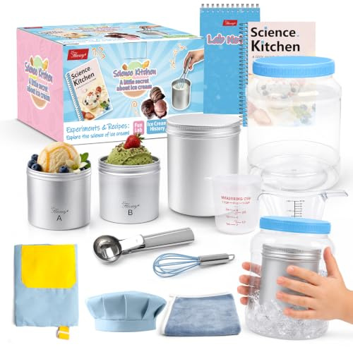 Ice Cream Making Kit for Kids - STEM Science Toy Ages 5–12, Recipe Cards | Flavery Science Kits for Kids Age 5+, Educational Food Science Experiments, Make Your Own Ice Cream, Fun Family Games