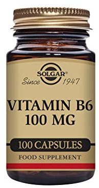 Solgar Vitamin B6 100 mg Vegetable Capsules - Pack of 100 - Supports Energy, Reduces Fatigue - Red Blood Cell Formation - Immunity - Vegan