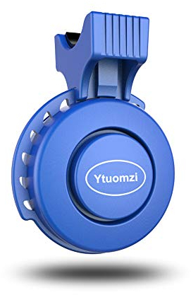 Vélo électrique Corne Sonnette de vélo Rechargeable USB 120 DB Invisible de Cyclisme Alarme Fort Corne étanche 3 Modes d'alerte Bague pour VTT/vélo de Route Scooter Guidon 22-31,8 mm (Bleu)