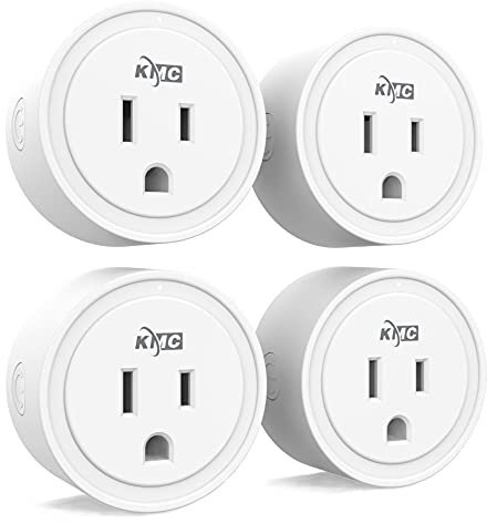 KMC Smart Plug Mini 4-Pack, Wi-Fi Outlets for Smart Home, Remote Control Lights and Devices from Anywhere, No Hub Required, ETL Certified, Works with Alexa and Google Home