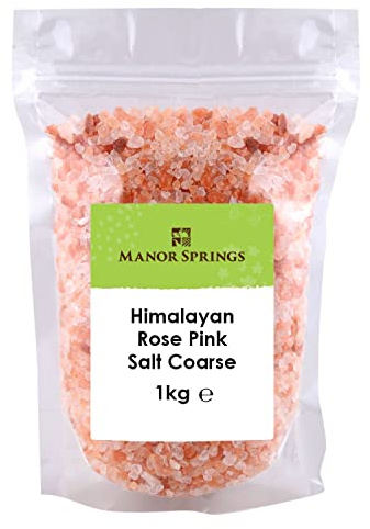 Himalayan Rose Pink Crystal Salt Coarse 1kg by Manor Springs