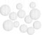 Himeland 12 Stü. Papier Wabenball Dekoration, Seidenpapier Wabenbälle Set, Honeycomb Balls Deko für Geburtstag/Party/Baby Dusche/Hochzeit Weiß