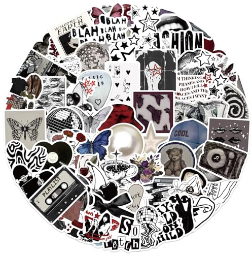 100 Stück Retro Vintage Sticker Set, wasserdichte Vinyl Aufkleber | Ästhetische Dekosticker Perfekt für Laptop, Trinkflasche und Scrapbook. Zur Verzierung Vieler Verschiedener Gegenstände.